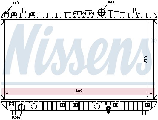 Nissens 61664 Радіатор, система охолодження двигуна
