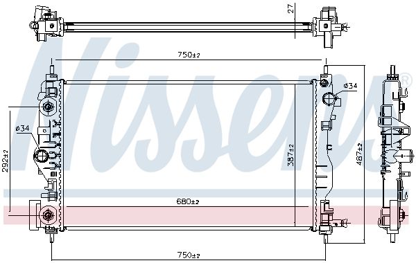 Nissens 61707 Радіатор охолодження двигуна