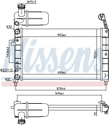 Nissens 61844 Радіатор, система охолодження двигуна