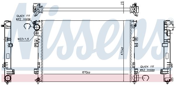 Nissens 61875A Радіатор, система охолодження двигуна