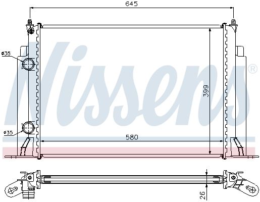 Nissens 61885A Радіатор охолодження двигуна