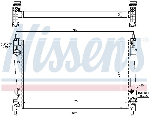 Nissens 61916 Радіатор охолодження двигуна