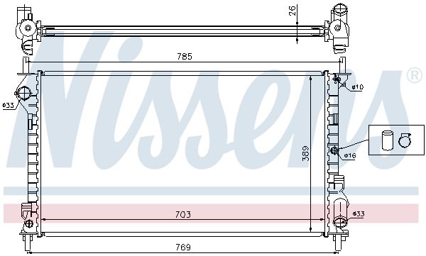 Nissens 62015A Радіатор охолодження двигуна First Fit