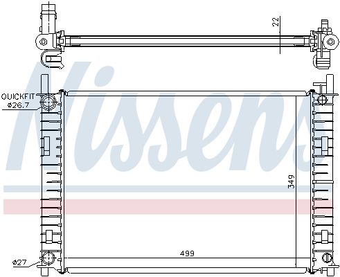 Nissens 62027A Радіатор, система охолодження двигуна