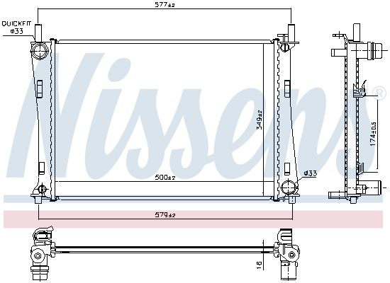 Nissens 62028A Радіатор охолодження двигуна