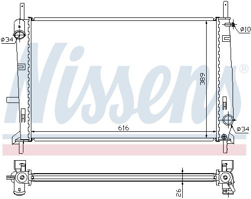 Nissens 62056A Радіатор, система охолодження двигуна