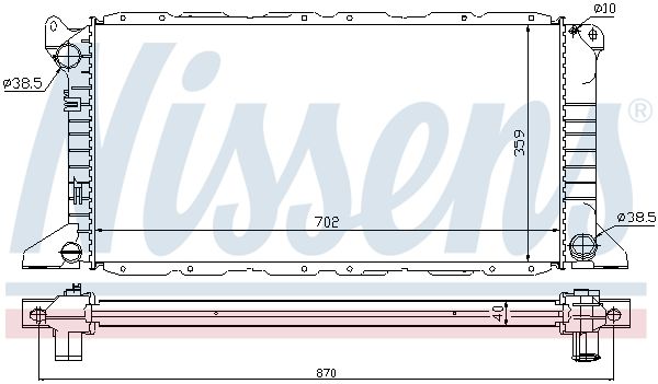 Nissens 62057A Радіатор, система охолодження двигуна