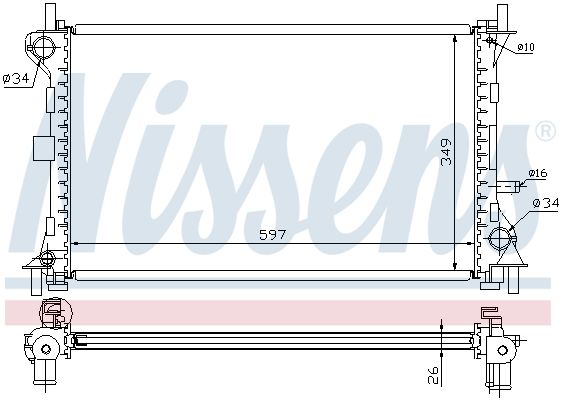 Nissens 62073A Радіатор, система охолодження двигуна