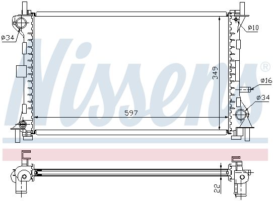 Nissens 62075A Радіатор охолодження двигуна