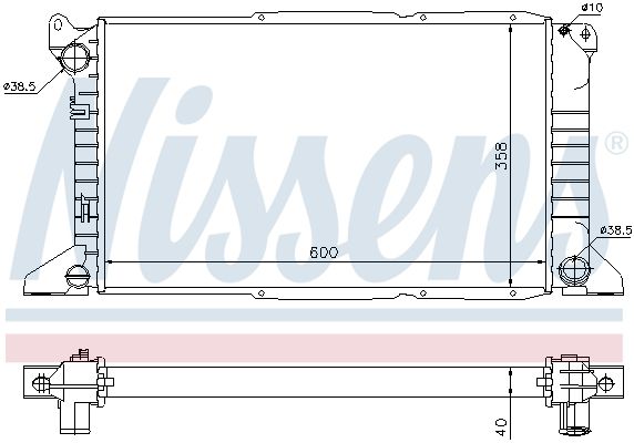 Nissens 62081A Радіатор охолодження двигуна