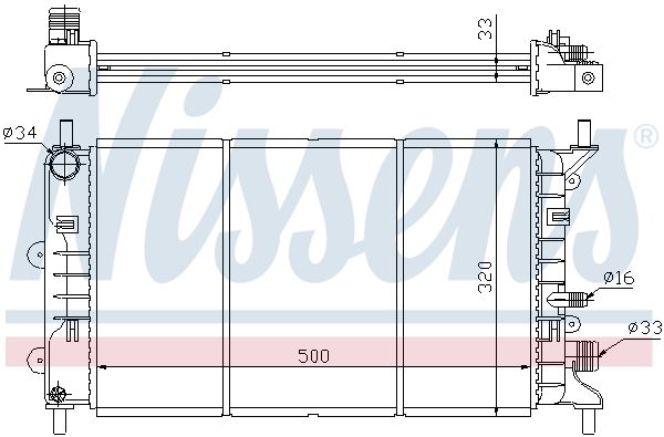 Nissens 621621 Радіатор охолодження двигуна