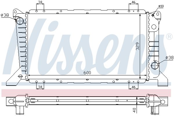 Nissens 62241A Радіатор охолодження двигуна