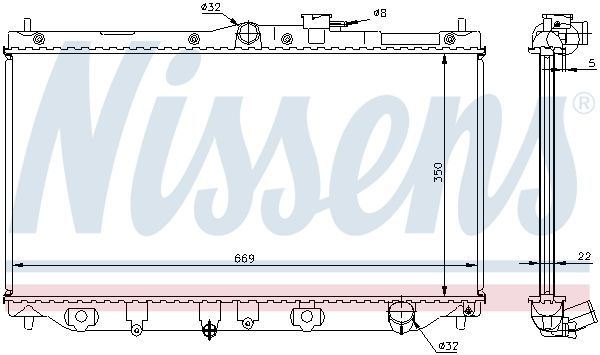Nissens 62279A Радіатор охолодження двигуна First Fit