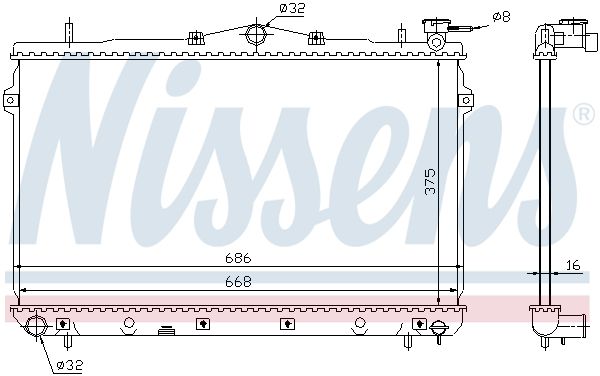 Nissens 62298 Радіатор, система охолодження двигуна