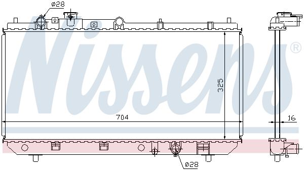 Nissens 62403 Радіатор, система охолодження двигуна