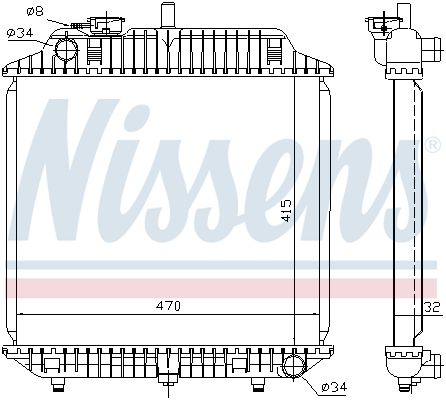Nissens 62516 Радіатор, система охолодження двигуна