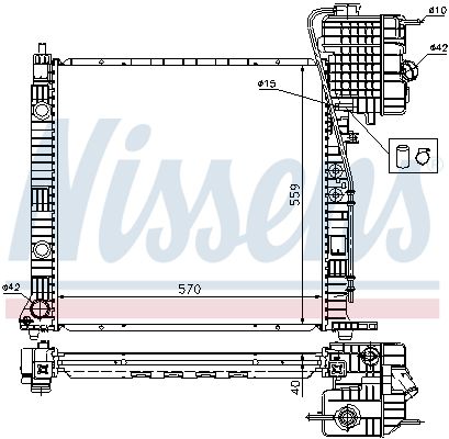 Nissens 62559A Радіатор охолодження двигуна First Fit