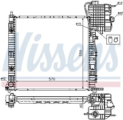 Nissens 62561A Радіатор, система охолодження двигуна