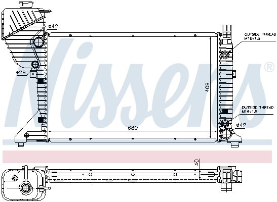 Nissens 62597A Радіатор, система охолодження двигуна
