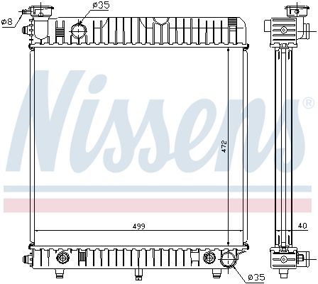 Nissens 62632 Радіатор, система охолодження двигуна