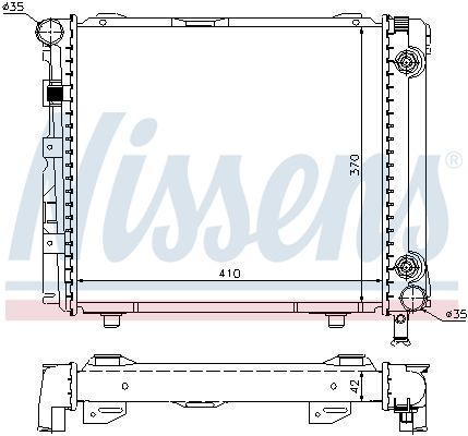 Nissens 62650 Радіатор, система охолодження двигуна