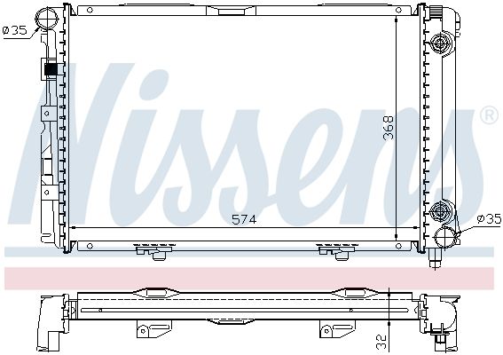 Nissens 62670A Радіатор, система охолодження двигуна