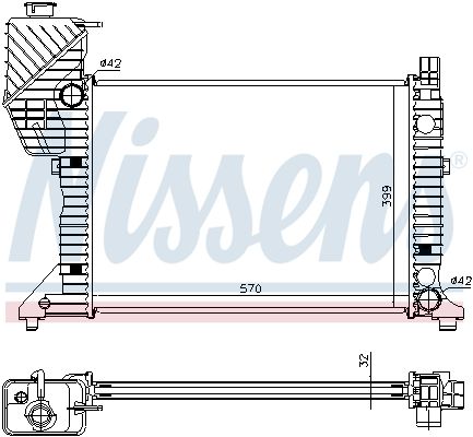 Nissens 62687A Радіатор, система охолодження двигуна
