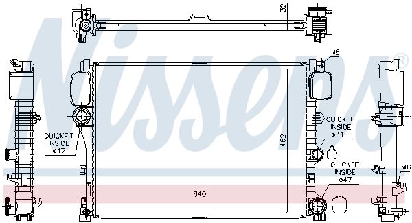 Nissens 627025 Радіатор охолодження двигуна First Fit