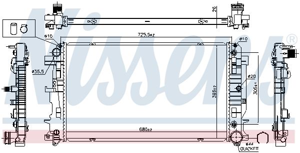 Nissens 627062 Радіатор охолодження двигуна