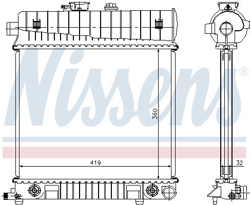 Nissens 62708A Радіатор, система охолодження двигуна