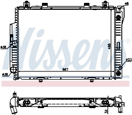 Nissens 62713A Радіатор охолодження двигуна