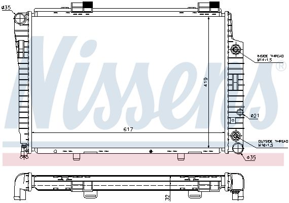Nissens 62756A Радіатор охолодження двигуна