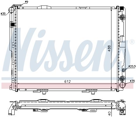 Nissens 62762A Радіатор охолодження двигуна