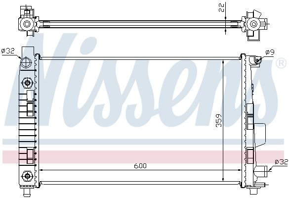 Nissens 62781A Радіатор охолодження двигуна