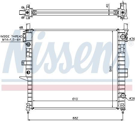 Nissens 62787A Радіатор охолодження двигуна