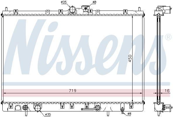 Nissens 628031 Радіатор охолодження двигуна