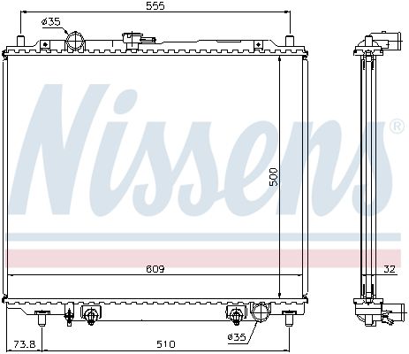 Nissens 62853 Радіатор охолодження двигуна