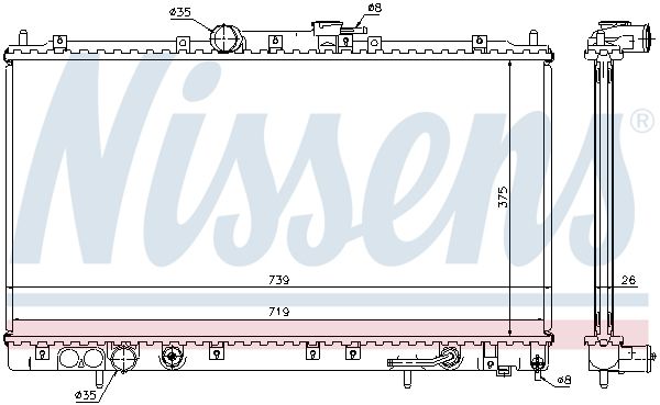 Nissens 62869A Радіатор, система охолодження двигуна