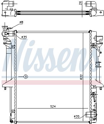 Nissens 62896 Радіатор охолодження двигуна