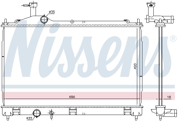 Nissens 628967 Радіатор охолодження двигуна