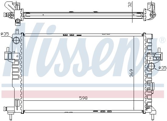 Nissens 63009A Радіатор, система охолодження двигуна