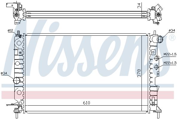 Nissens 630121 Радіатор охолодження двигуна