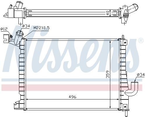 Nissens 63019A Радіатор, система охолодження двигуна