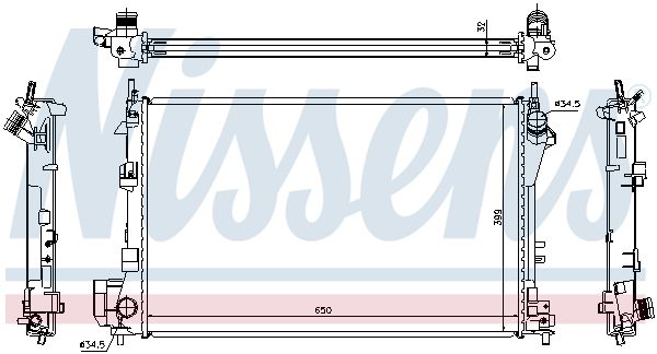 Nissens 63022A Радіатор, система охолодження двигуна