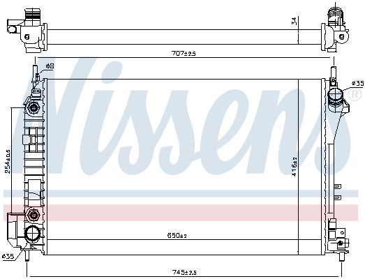 Nissens 63023 Радіатор, система охолодження двигуна