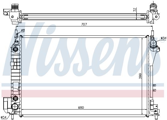 Nissens 63023A Радіатор охолодження двигуна First Fit