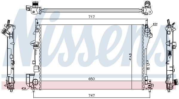 Nissens 63024A Радіатор, система охолодження двигуна