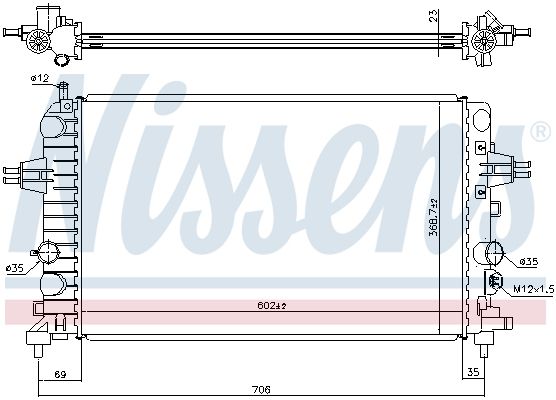 Nissens 63028A Радіатор, система охолодження двигуна