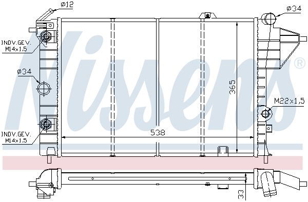 Nissens 630551 Радіатор охолодження двигуна
