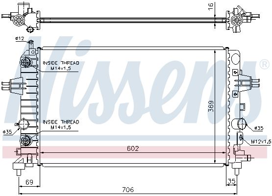 Nissens 630702 Радіатор, система охолодження двигуна